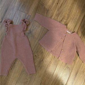 Zara One Piece & Sweater 3-6 Months